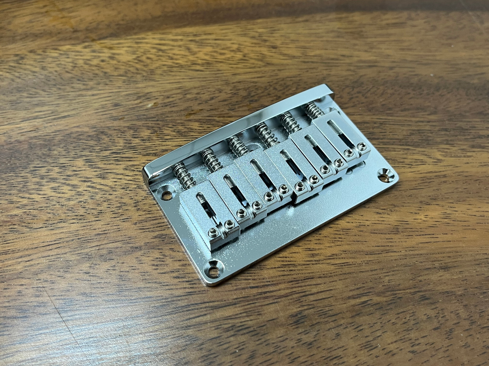 ALL Brass 6-string Guitar Bridge 2-1/16" Chrome — view 2