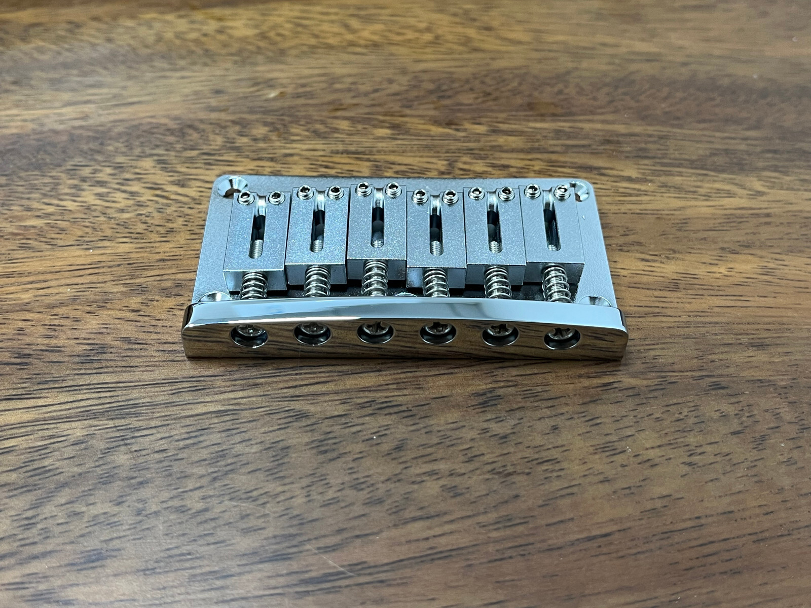 ALL Brass 6-string Guitar Bridge 2-1/16" Chrome — view 5