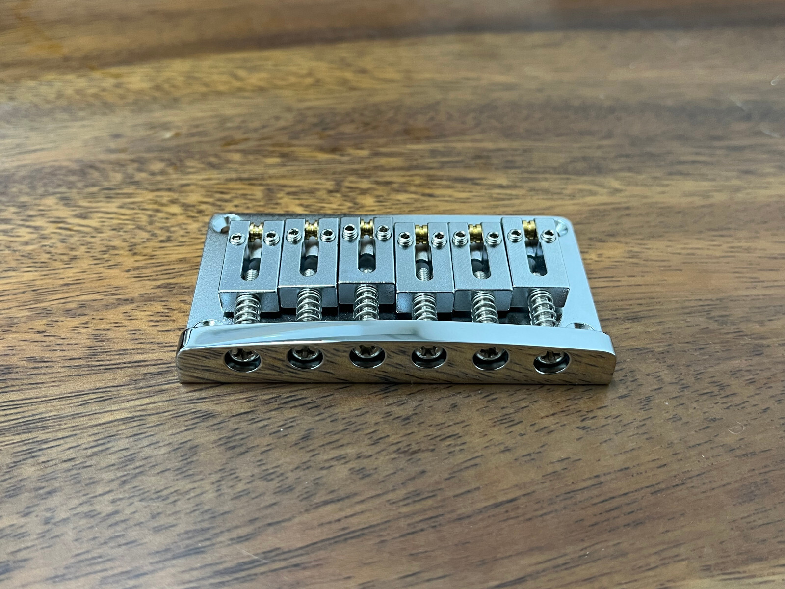 ALL Brass 6-string Guitar Bridge roller saddles 2-1/16" — view 5