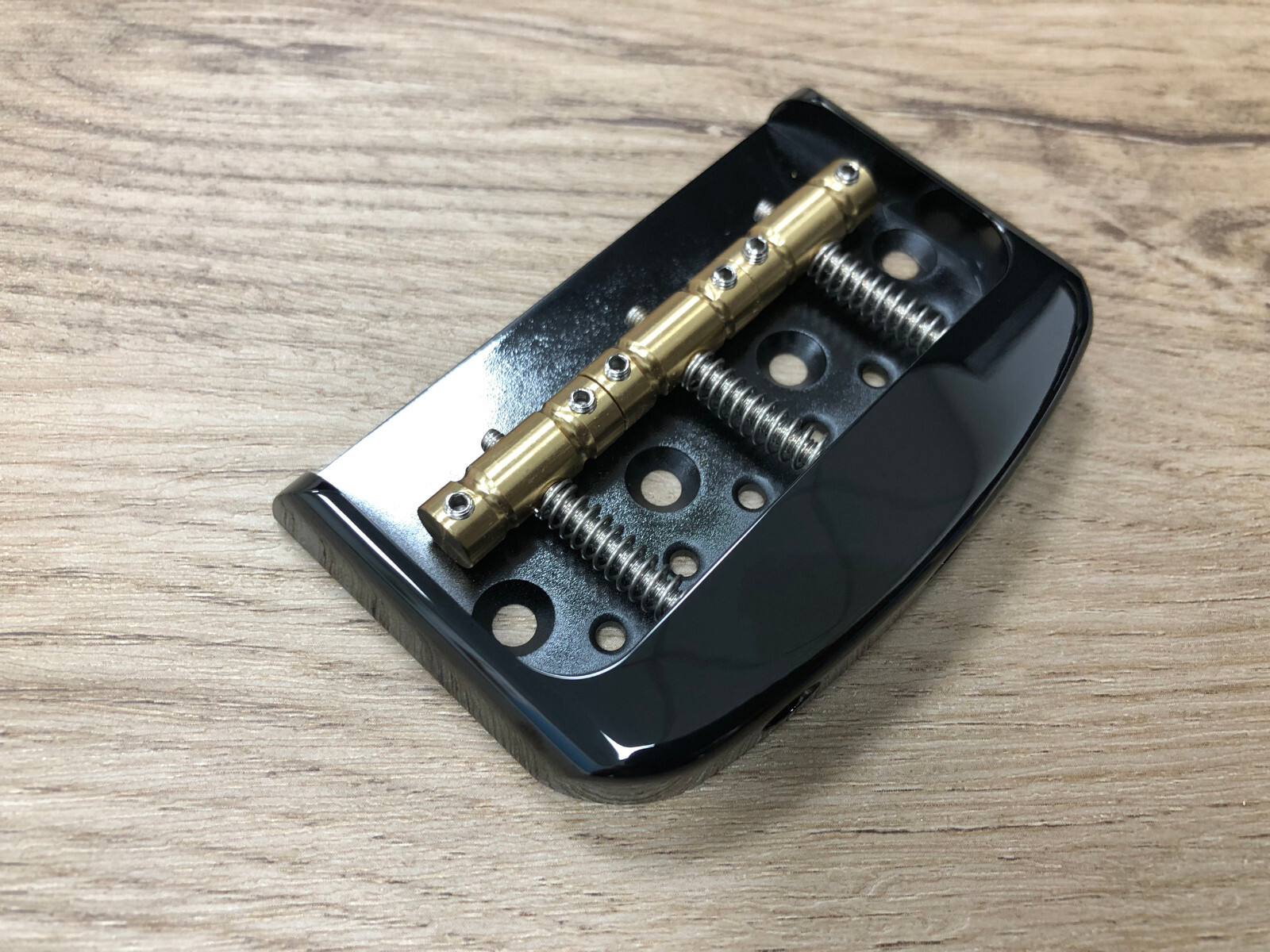 AUMSEN Short Bridge w/ Compensated Brass Saddles for TL Guitar BLACK — view 2