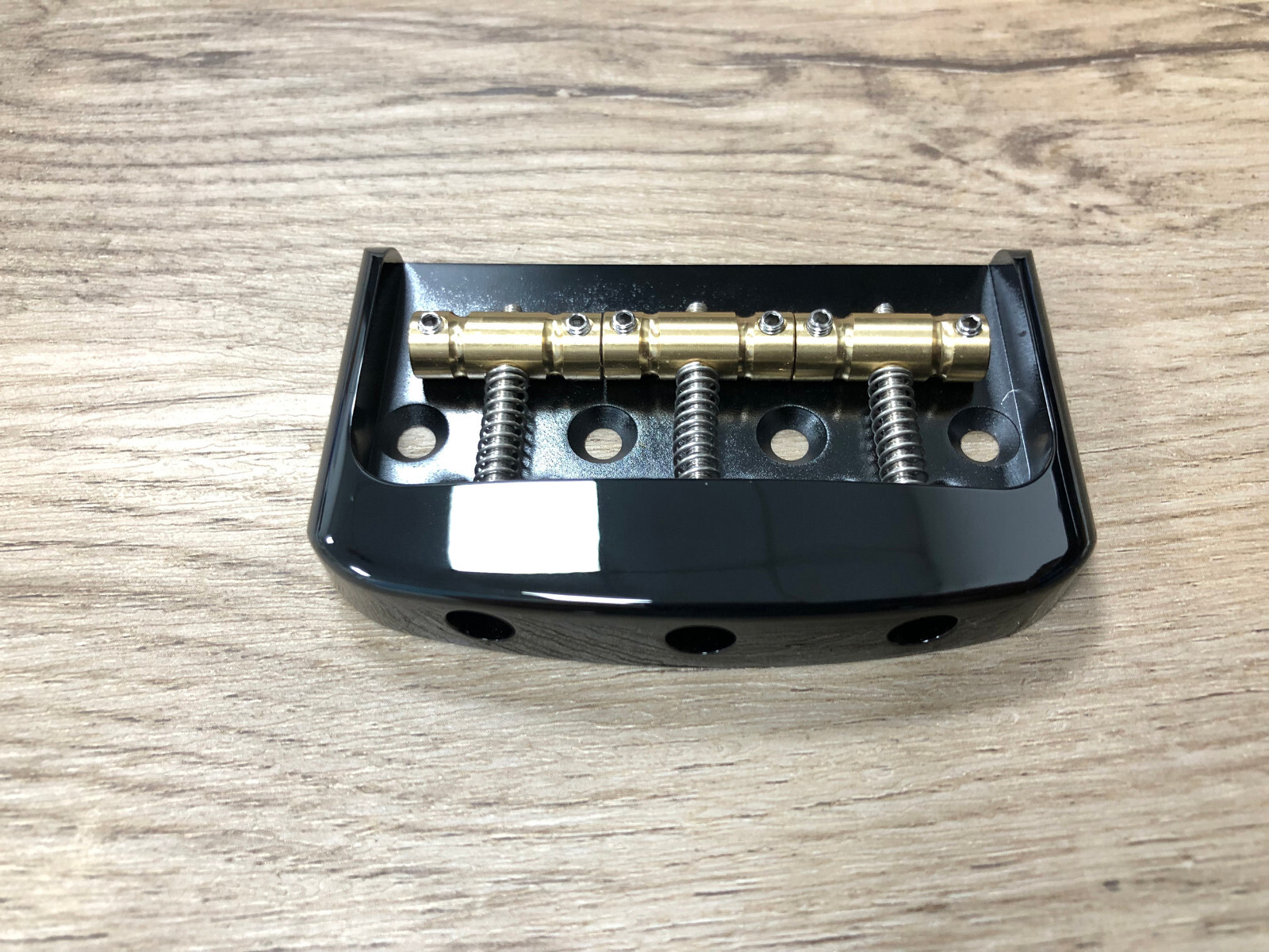 AUMSEN Short Bridge w/ Compensated Brass Saddles for TL Guitar BLACK — view 3