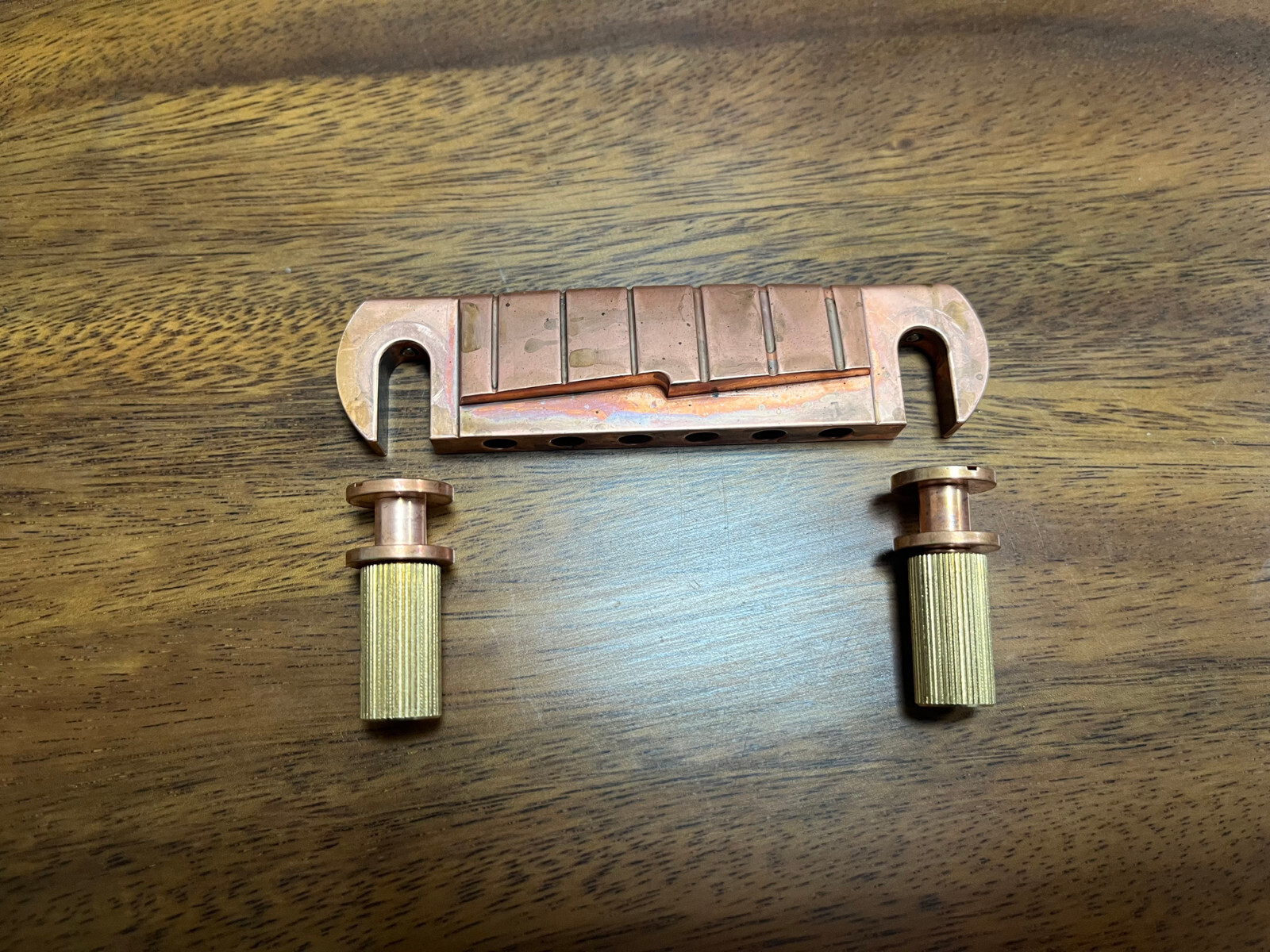 PRS Style Wraparound Bridge Tailpiece all brass — view 2