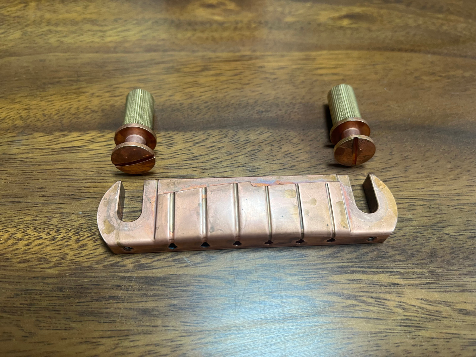 PRS Style Wraparound Bridge Tailpiece all brass — view 3