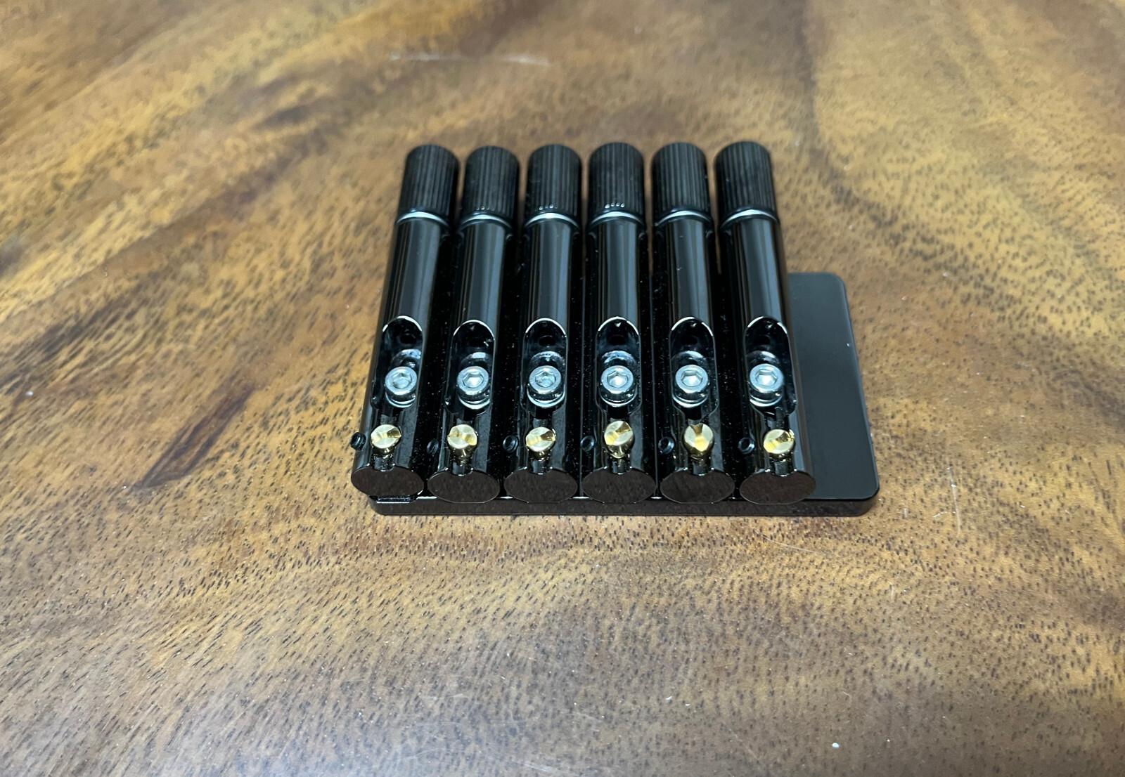 Guitar Parts 6-String Headless Guitar Bridge - Cosmo Black — view 3