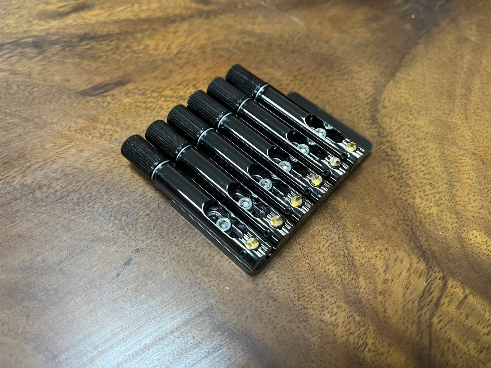 Guitar Parts 6-String Headless Guitar Bridge - Cosmo Black — view 4