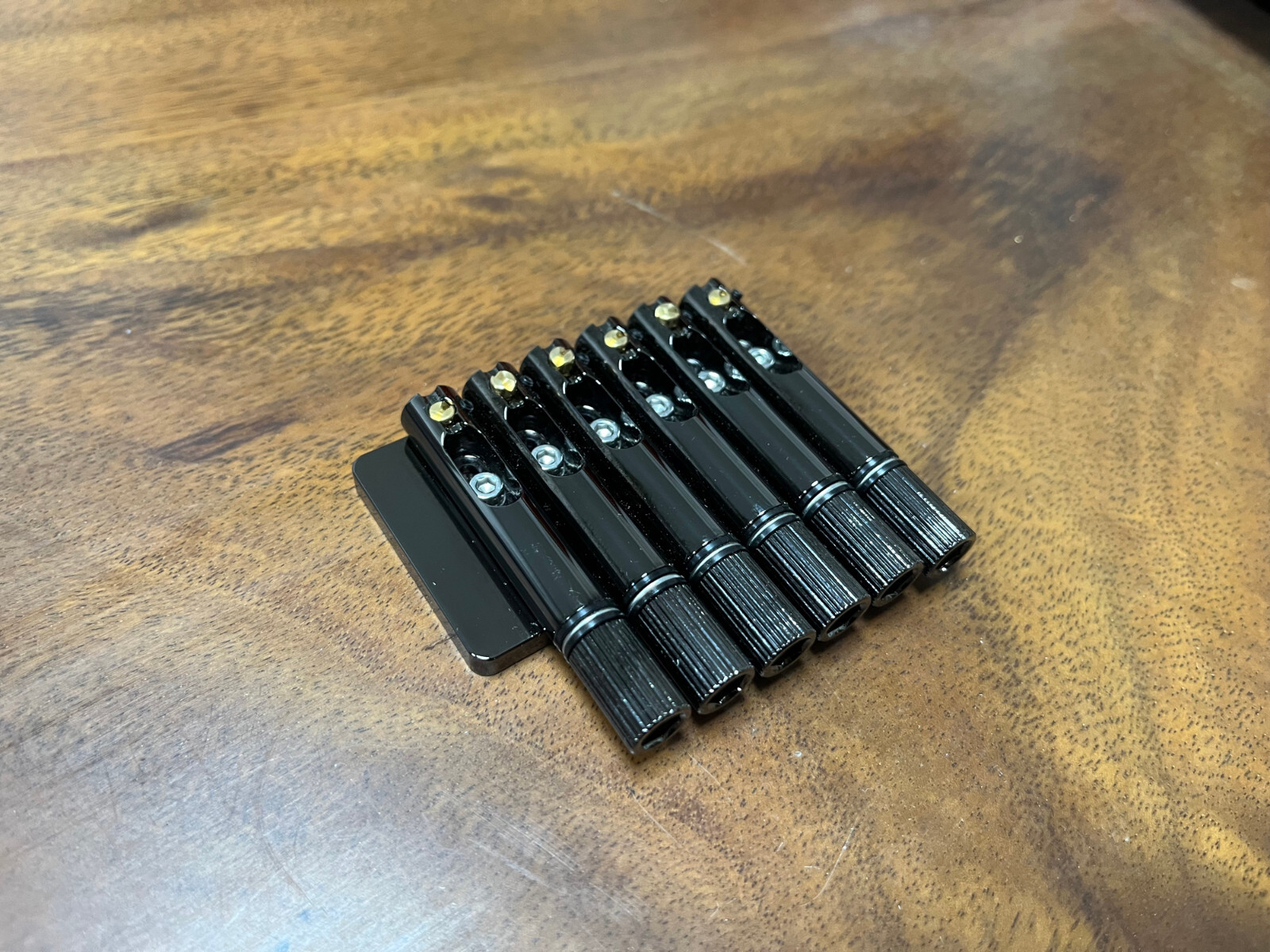 Guitar Parts 6-String Headless Guitar Bridge - Cosmo Black — view 5