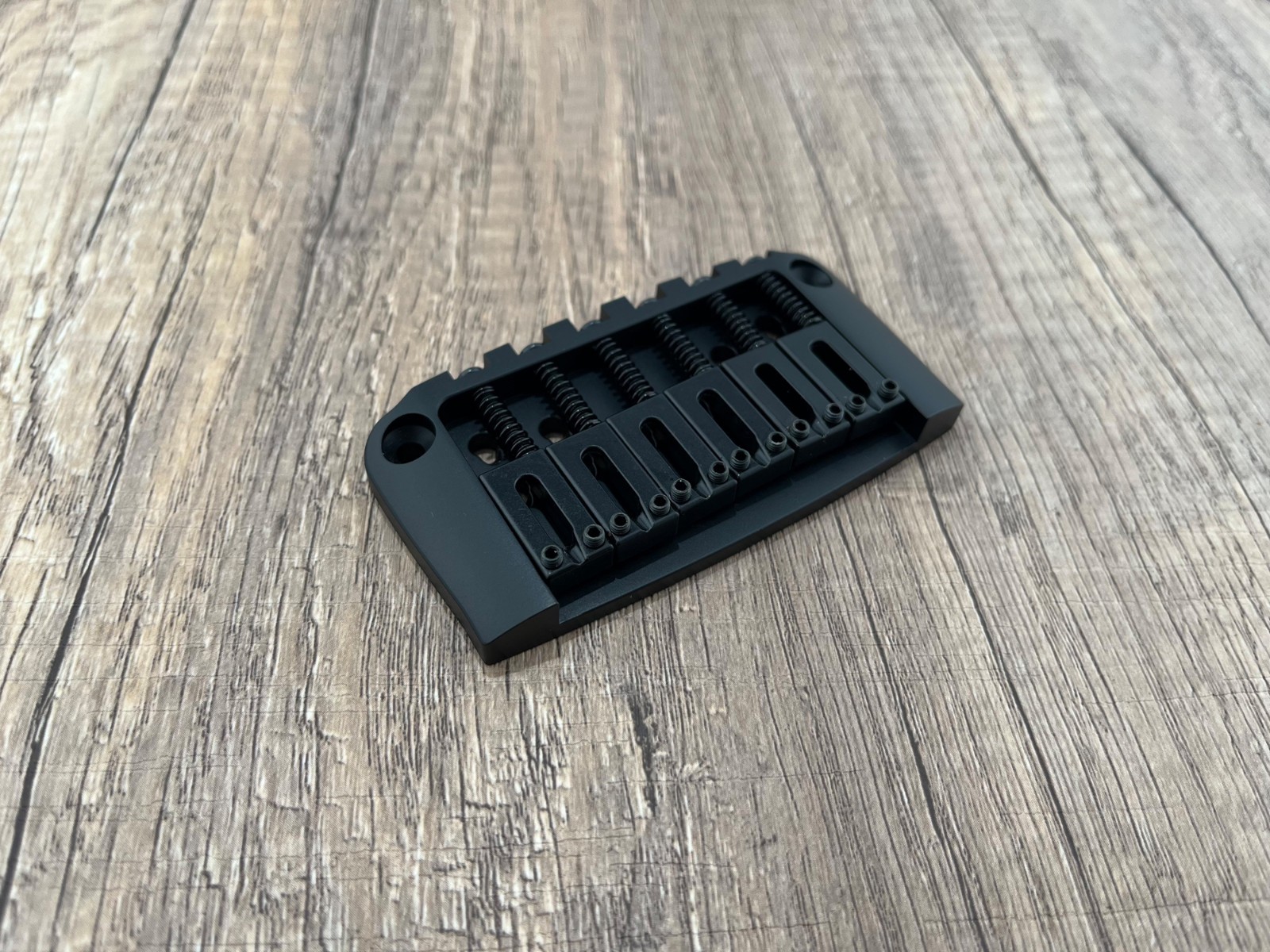 Brass Hardtail Hard Tail Fixed Guitar Bridge 2-1/8" '' (54mm) Black — view 2