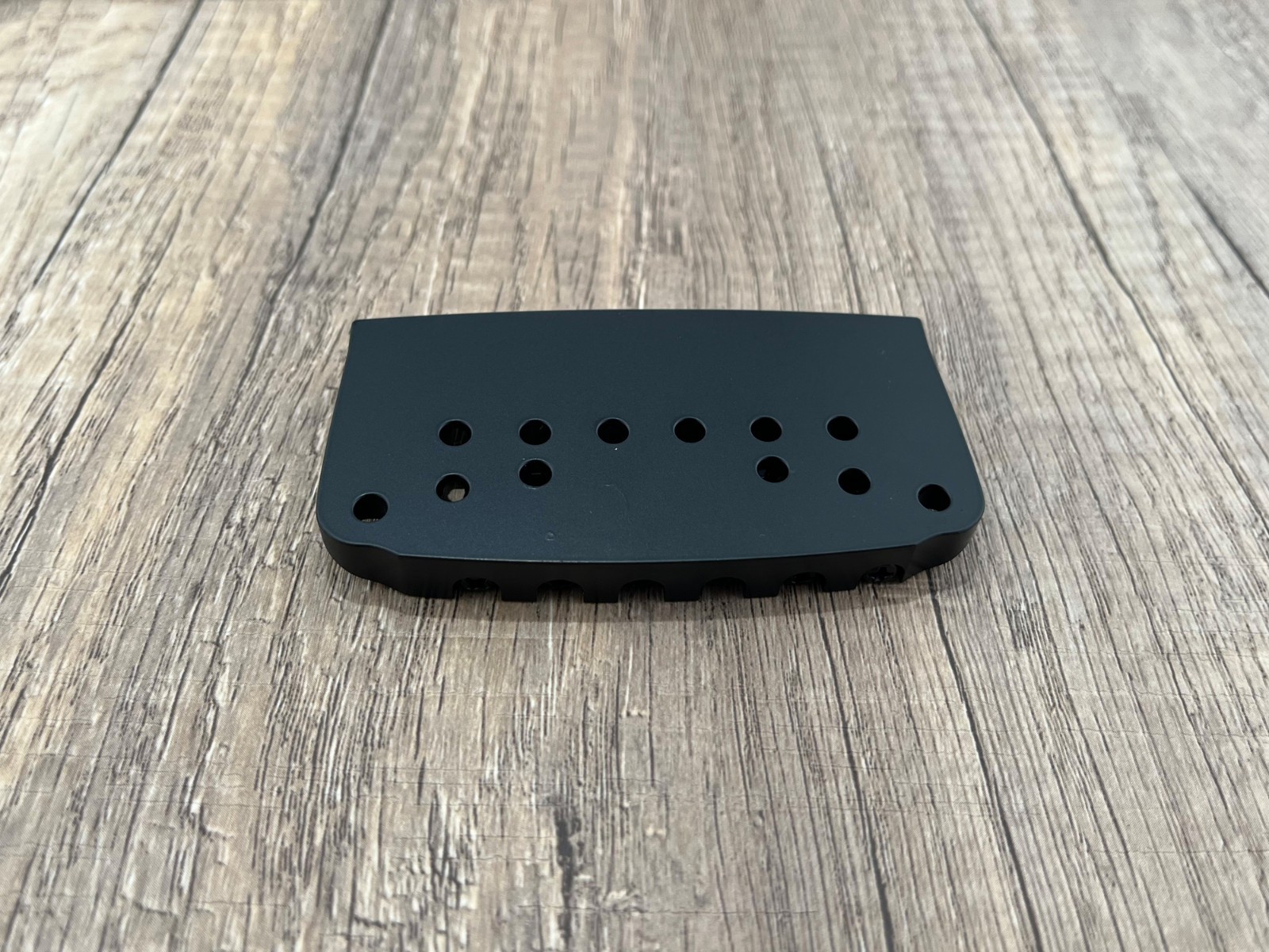 Brass Hardtail Hard Tail Fixed Guitar Bridge 2-1/8" '' (54mm) Black — view 4