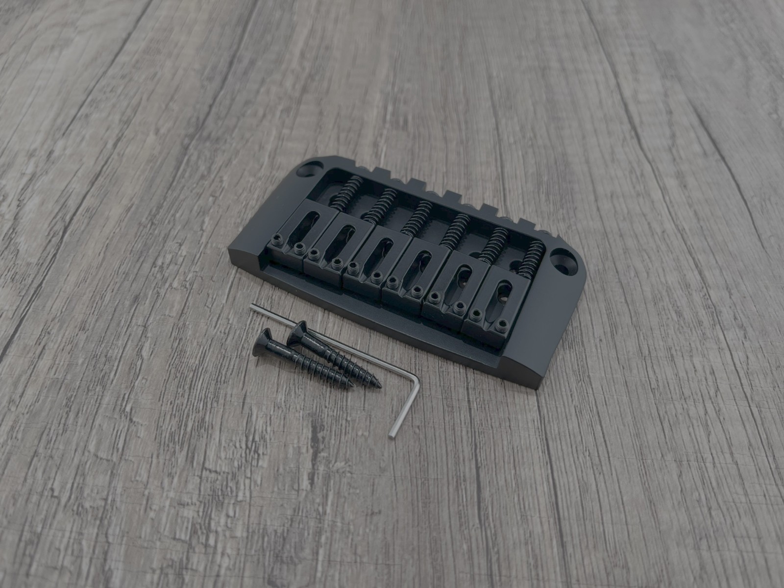 Brass Hardtail Hard Tail Fixed Guitar Bridge 2-1/8" '' (54mm) Black — view 5