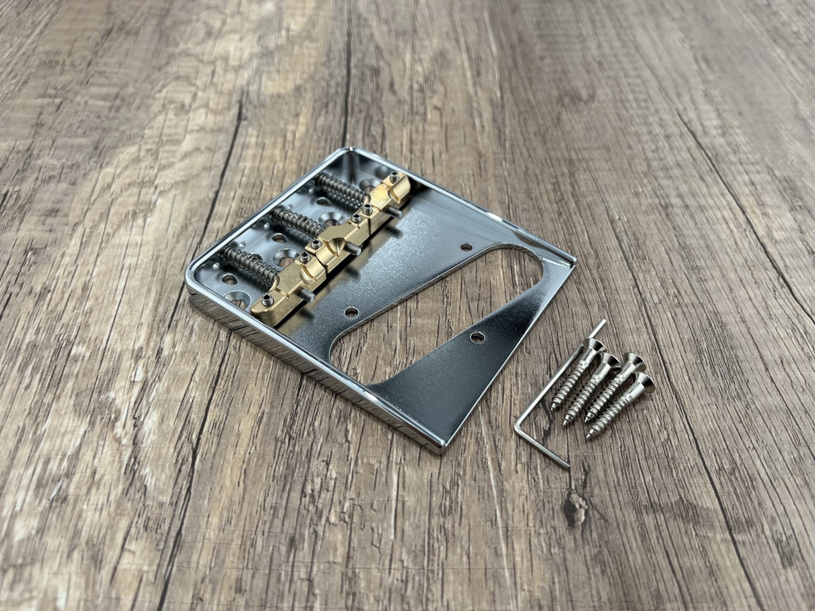 Aluminium Telecaster® Bridge-Compensated Saddles — Aumsen CNC-machined bridges & tailpieces