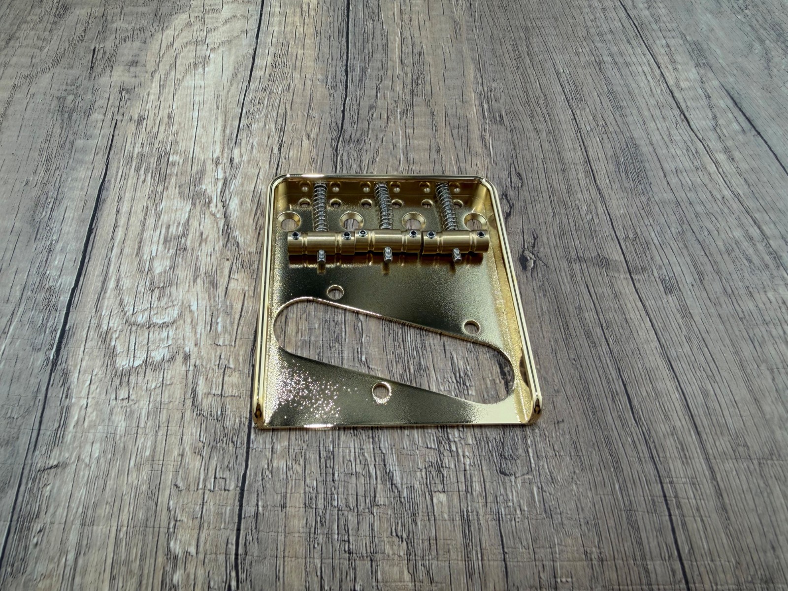 Aluminium Telecaster® Bridge-Tele Compensated Saddles -GOLD — view 2