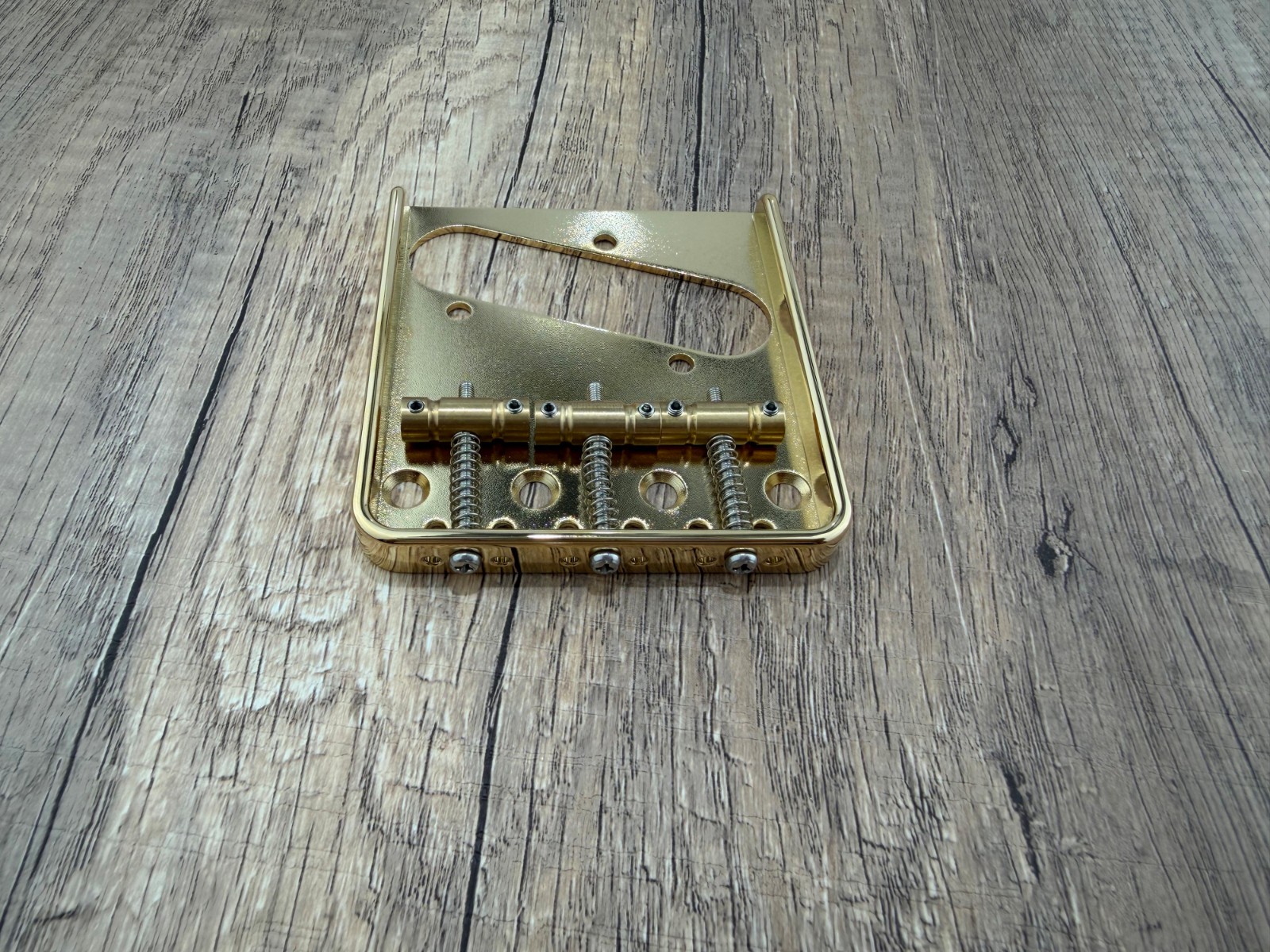 Aluminium Telecaster® Bridge-Tele Compensated Saddles -GOLD — view 3