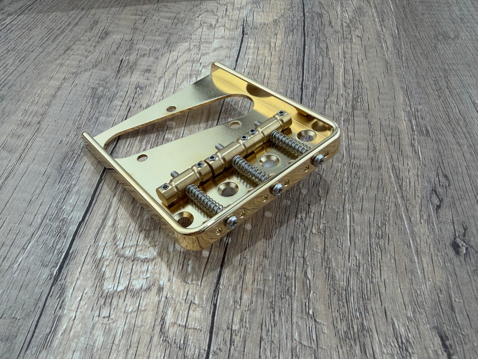 Aluminium Telecaster® Bridge-Tele Compensated Saddles -GOLD — view 4
