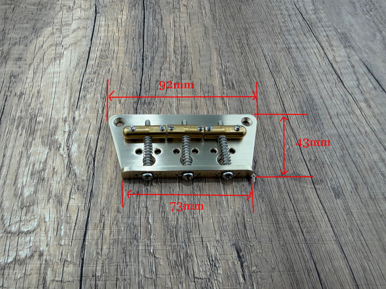 Brass Hardtail Hard Tail Fixed Guitar Bridge For 2-1/8'' String Spacing — view 5