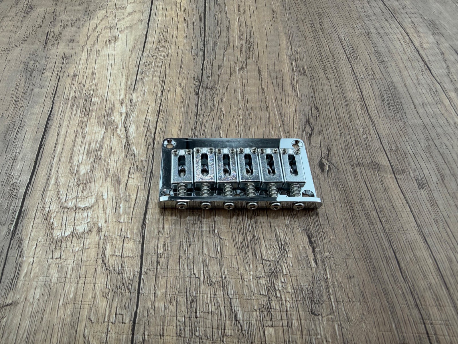 AUMSEN Hardtail Bridge for Modern Fender Strat or Telecaster CHROME — view 4