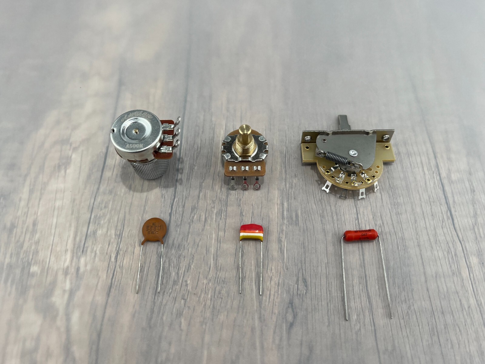 Fender Stratocaster Custom Modern, Bridge Tone Wiring Harness, 5-Way — A250K Philips 0.022 — view 5