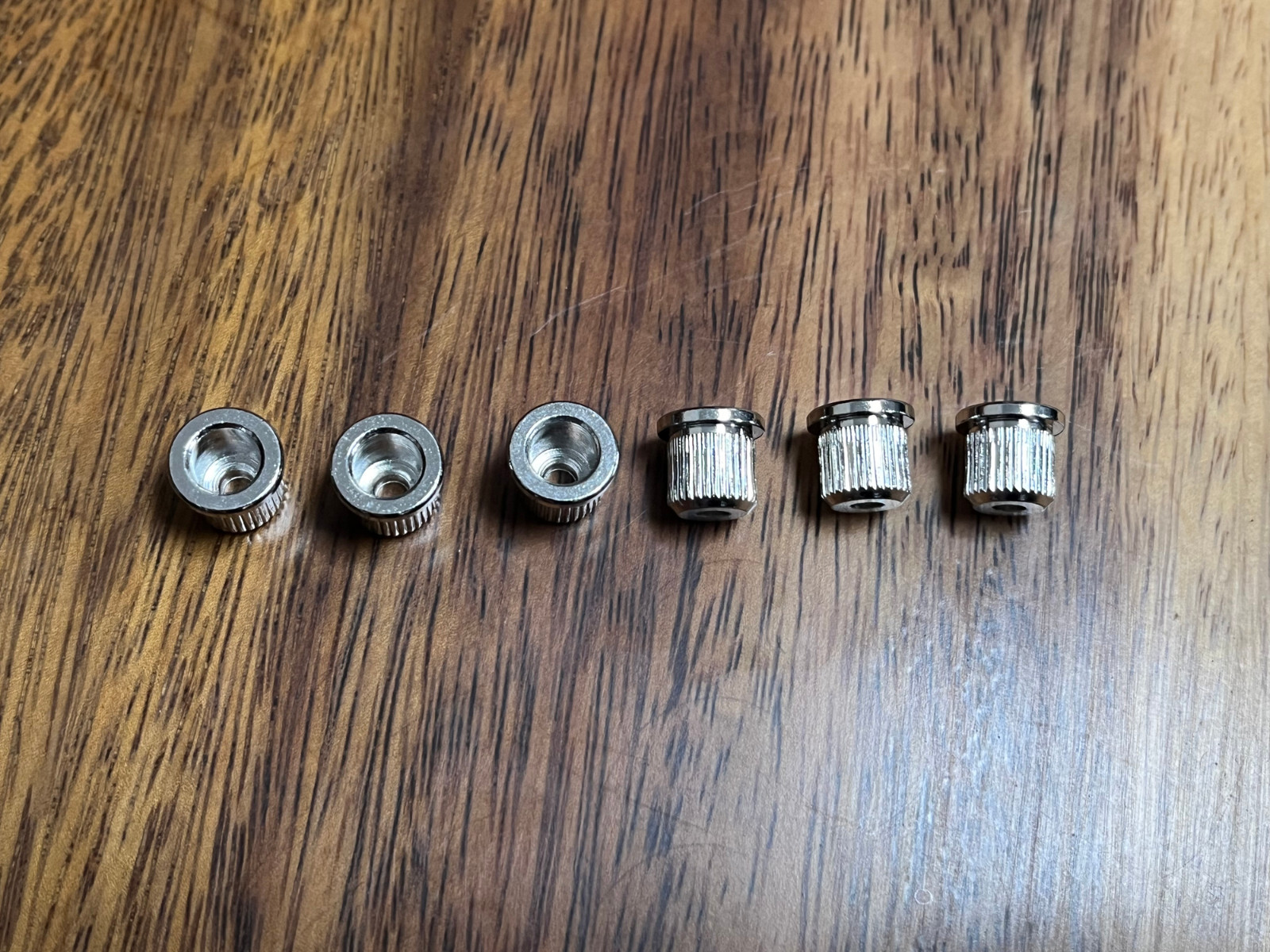 BRASS String Body Ferrules for Fender Telecaster/Tele - NICKEL — view 2