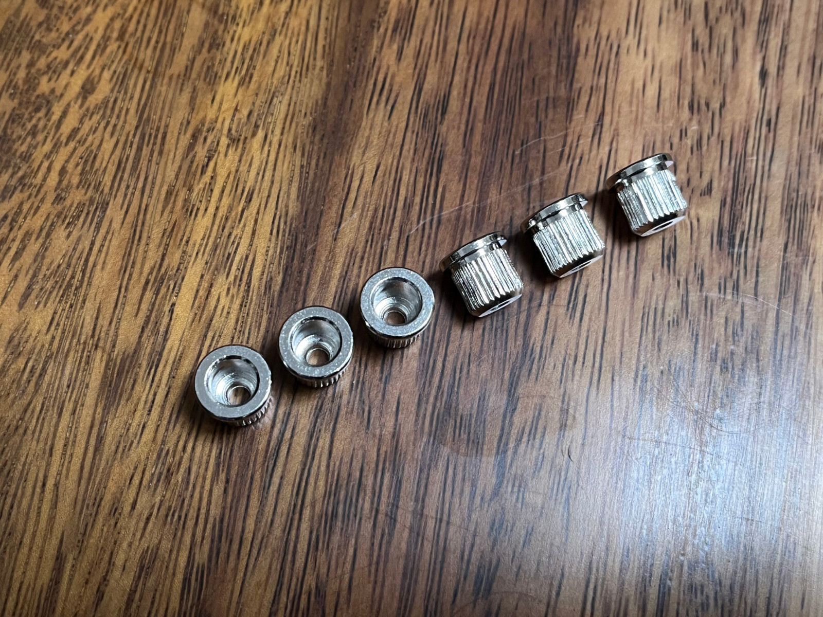 BRASS String Body Ferrules for Fender Telecaster/Tele - NICKEL — view 3