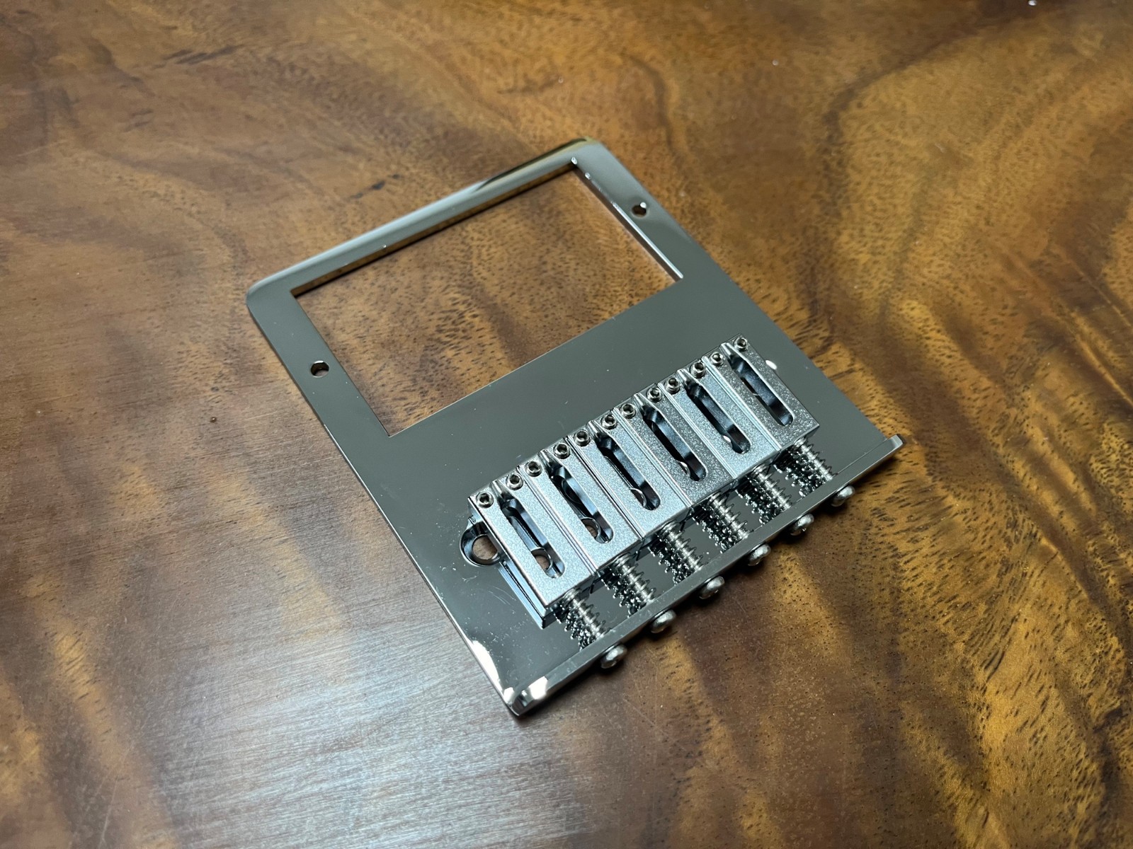 Humbucker 6-Saddle Tele Bridge For Telecaster Chrome — view 4
