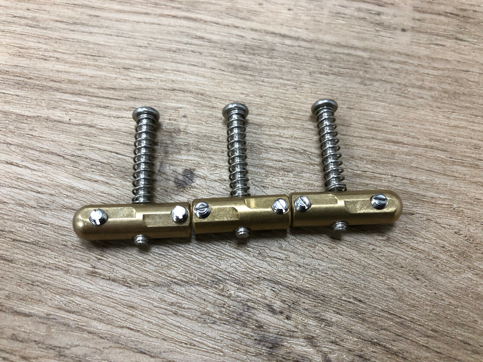 Tele Telecaster Compensated Brass Bullet Saddles Fit Vintage Tele Bridge — view 2