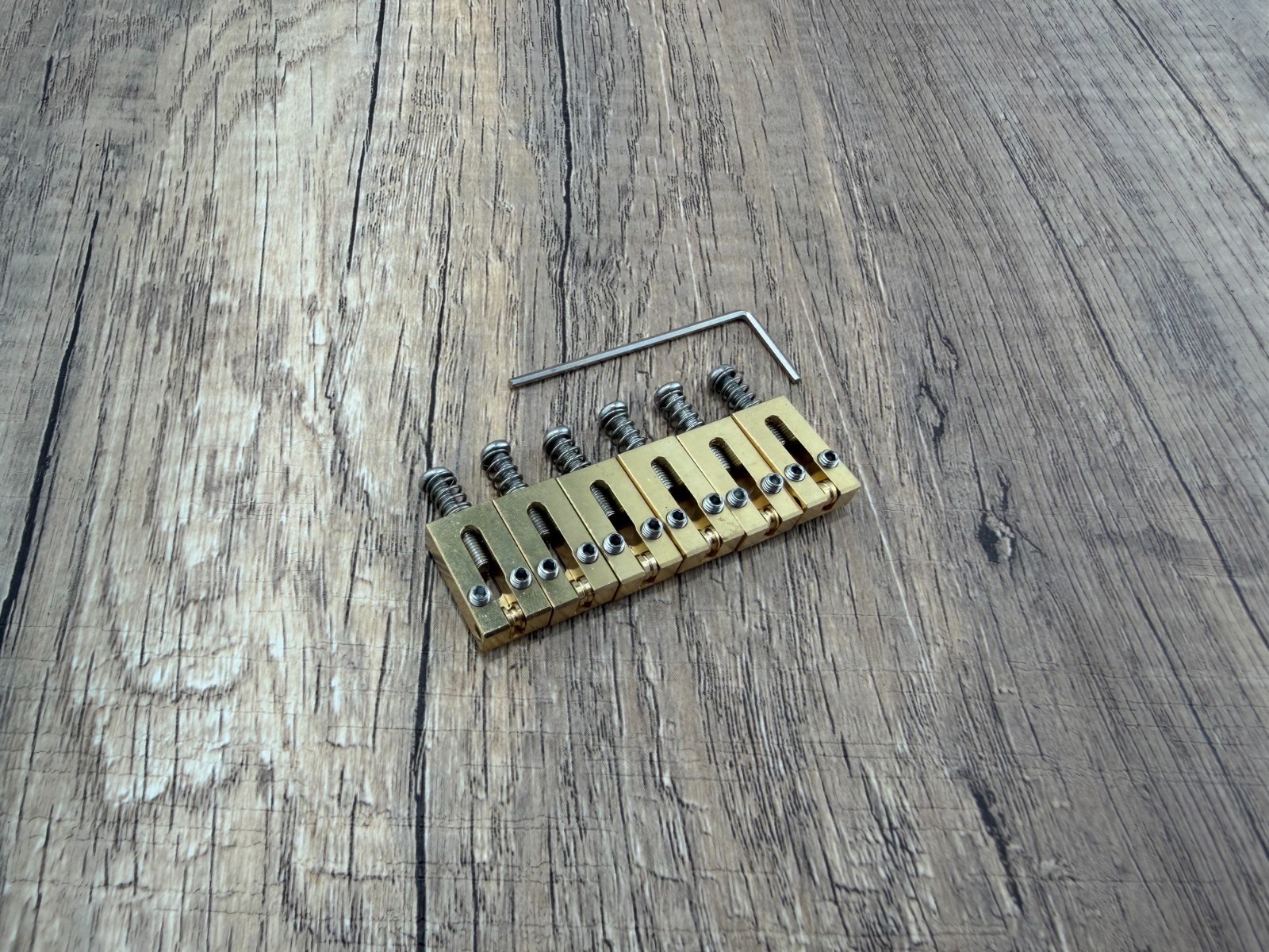 Brass Roller Bridge Saddles for Stratocaster/Telecaster - Set of 6 — Brass — view 1