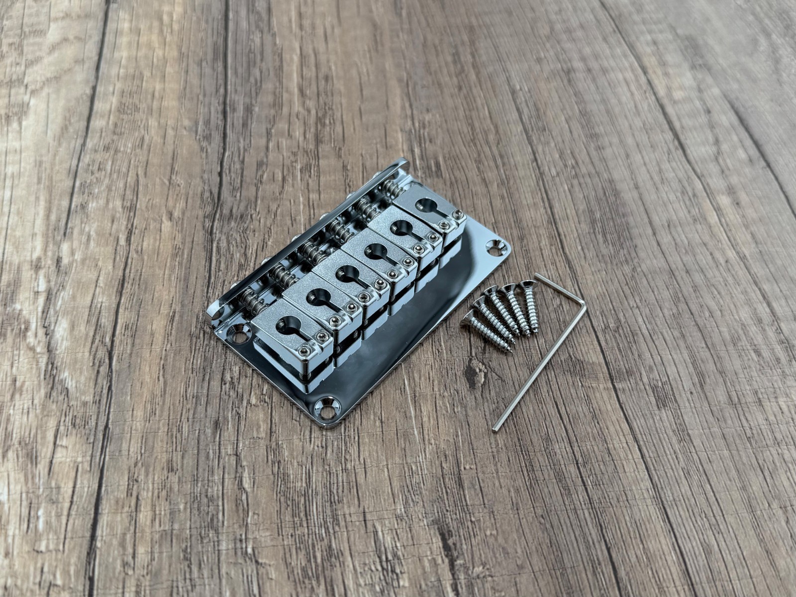 Non-Tremolo Hardtail Bridge 2-1/16'' space stainless steel saddles — Aumsen CNC-machined tremolos